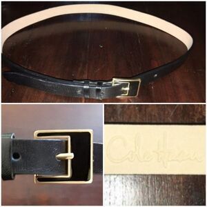 Cole Haan black belt with gold trim